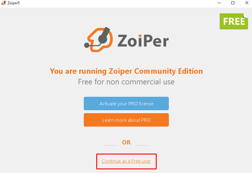 Windows Zoiper 1